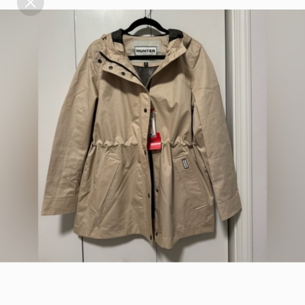 Hunter Ladies' Water Resistant Cotton Smock Rain Jacket Nwt Size M